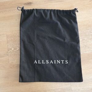 AllSaints Designer Black Cotton Dust Bag Aprox 12.5" x 15" Logo Drawstring